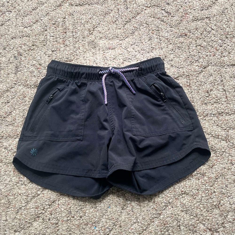 Black athleta girl shorts M/8-10